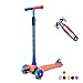 WV WONDER VIEW Kick Scooter Kids Scooter 3 Wheel Scooter, 4 Height Adjustable Pu Wheels Extra Wide Deck Best Gifts for Kids, Boys Girls
