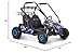 MotoTec Mud XL 60v 2000w Electric Go Kart Full Suspension Blue