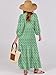 ANRABESS Womens Boho Maxi Dresses 2025 Summer V Neck Puff Sleeve Floral Flowy Swing Fall Casual Long Dress Light Green Large