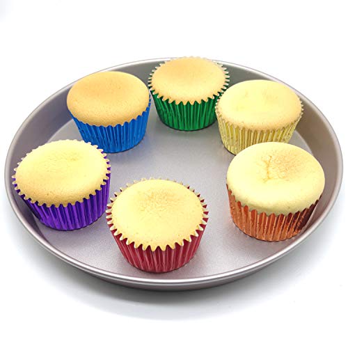 Mombake Rainbow 6 Bright Colors Standard Cupcake Liners Muffin Foil Paper Baking Cups, 120-Count #TOP4