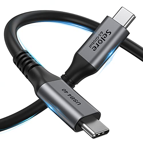 Thunderbolt 3 Cable 6Ft /40Gbps/5K/100W, SELORE Thunderbolt 3 USB4 Cable 20V/5A Supports Single 5K 60hz Monitor, Compatible with External SSD, eGpu,USB-C Docking Station,MacBookâ€¦