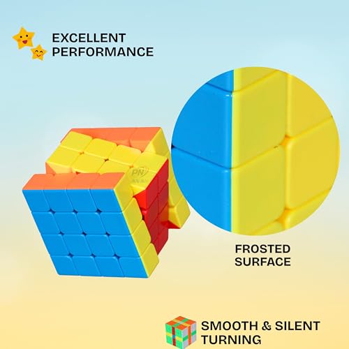 Image of MoYu Meilong Professional Speed Cube, Stickerless Magic Puzzle Cube with Instructions (Size 4x4x4)