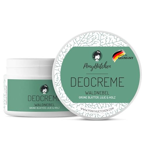 PonyHütchen - Deocreme Waldnebel - Feste Deo Creme vegan, ohne Alu & Tierversuche - Unisex Antitranspirant Naturkosmetik made in Germany - ideal für Handgepäck