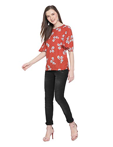 Image of oxolloxo Women Printed Short Sleeve Round Neck Regular Top