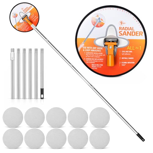9 Inch Drywall Pole Sander Kit for Wall and Ceiling Finishing