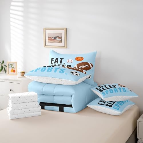 Image of Feelyou Sports Comforter Set Queen Size Kids Boys Girls