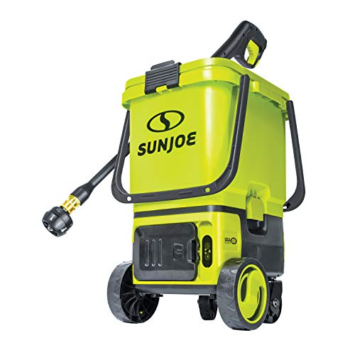 Sun Joe 24V-X2-PW1200 1196 Max PSI 1 GPM 48-Volt iON+ Cordless Portable Pressure Washer Kit w/ 2 x 4.0-Ah Batteries and Charger