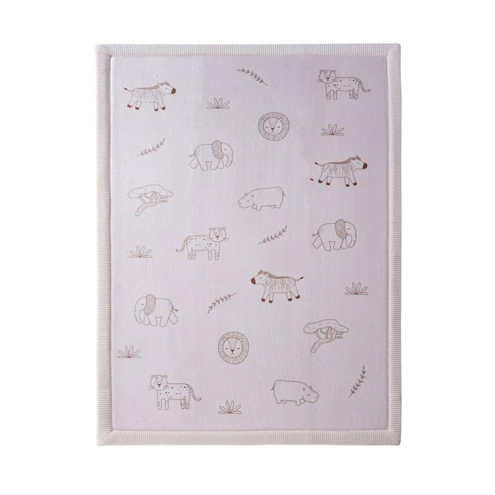 Hakuna Matte CloudSoft Baby Play Mat for Floor 47" x 67" Safari Animals