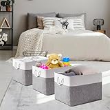 Extra Large Closet Storage Baskets Linen Closet Canvas Organizers And Storage with Drawstring Closure Fabric Storage Basket for Shelves...