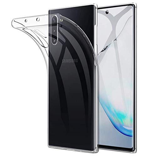 Verco Handyhülle für Samsung Note 10 Plus Case, Handy Cover für Samsung Galaxy Note 10+ Hülle Transparent Dünn Klar Silikon, durchsichtig