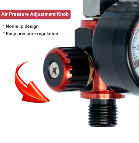 Image of DAXINYANG Spray Gun Regulator Valve with Gauge, Air Pressure Regulator 1 /4 NPT Airflow Control up to 180 PSI Air Compressor Regulator for Spray Gun Pneumatic Tools, Paint Sprayer