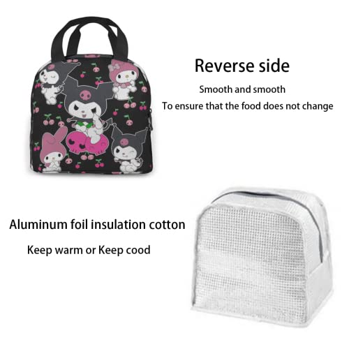 Kawaii Anime Lunch Box Portable Insulated Lunch Bag Reusable Waterproof Portable Thermal Insulation Bag Lunch Tote Lunch Box Cooler Bag With Zipper For Boys/Girls #TOP6