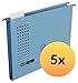 Produktbild ELBA Hängesammler chic für A4, aus Karton, 20mm Kunststoff-Boden, blau, 5er Pack