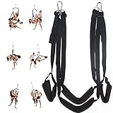 Columpio de yoga aéreo, rotación de 360 grados con cómodo cojín de asiento de espuma, eslinga de techo, herramienta de ejercicio para el soporte al revés, equipo deportivo de fitness para interiores