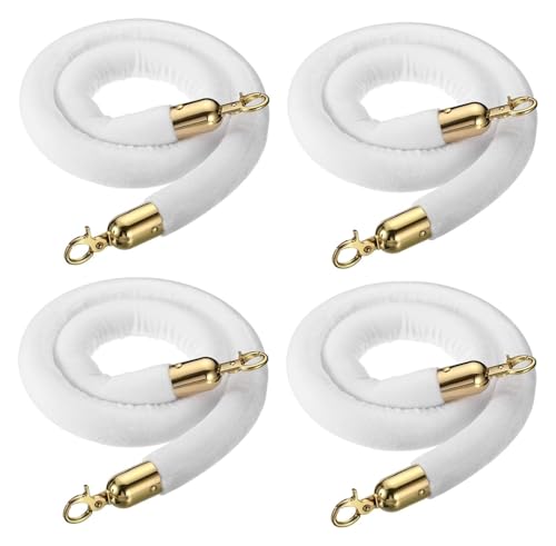 Corde de guidage velours de 1m paquet de 4 pour gestion des foules