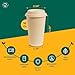 ECO SOUL 100 Pack 16 oz Disposable Coffee Cups with Lids Eco-Friendly, Biodegradable, Compostable, Leak-free & Sturdy To Go Hot Drink Cup for Tea, Chocolate Party Travel Cafe Office & Home 2