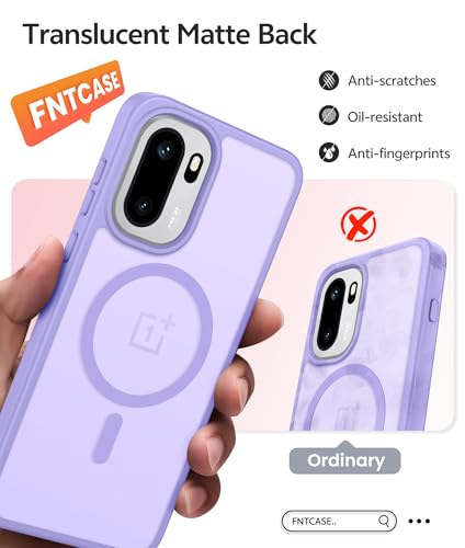 Image of FNTCASE for Oneplus 15R Case: Magnetic Matte Translucent Frosted Slim Shockproof Cell Phone Cover | Durable Screen Protector | Military Grade Protection Drop Proof Protective Cases, 6.83 inches