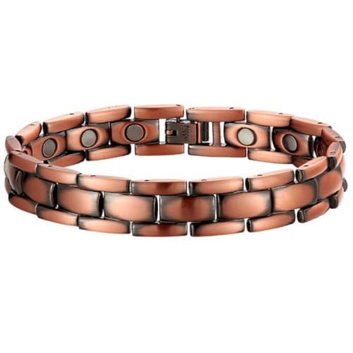 Image of Copper Magnetic Bracelet for Men - Stylish & Adjustable Pure Copper Therapy Bracelet with Sizing Tool