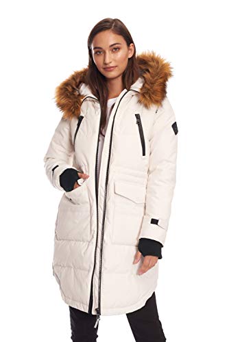 Alpine North Womens Vegan Down Drawstring Winter Parka