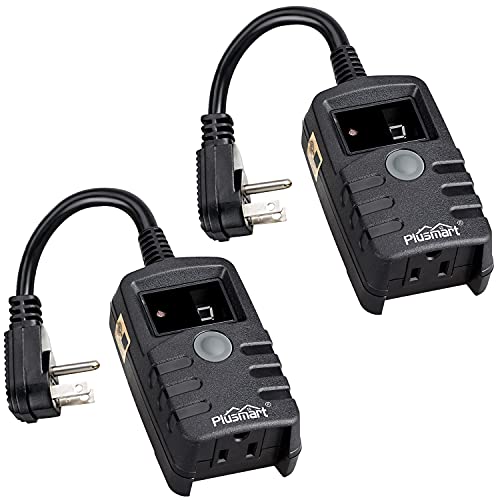 Plusmart Outdoor Digital Timer, Waterproof Light Sensor Timer For Electrical Outlets, Dusk To Dawn, 3 Pack,6 Inch Extension Cord,1/2Hp #TOP10