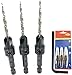 FTG USA 3 Piece Adjustable Wood Countersink Value Pack Same Size #6 (9/64") Tapered Drill Bit with Hex Wrench