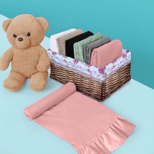 Image of 13 inchx18 inch Toddler Pillow Cases Set of 2, Pink | Ruffled Pillow Shams Brushed Microfiber Nursery Pillow Cover for Boys Girls, Soft Breathable Machine Washable
