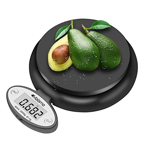 Malama Digital Kitchen Scale, Food Scale, Folding Scale, Multifunction Accuracy Cooking Scale, Food Weighing Scale With 0.1Oz/1G Increment, 11 Lb/5 Kg Capacity, Black (Batteries Included) #TOP16