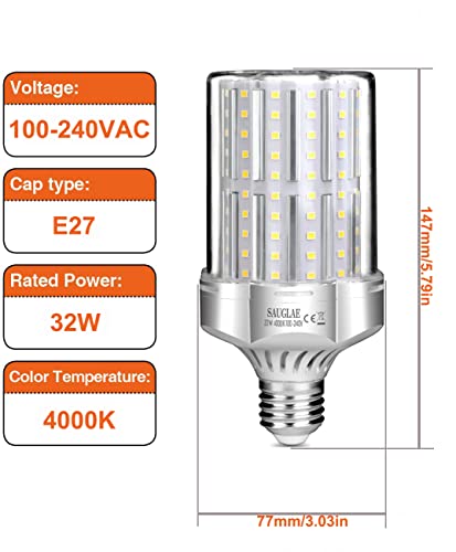 Ampoule LED E27 32W haute luminosité 3600Lm pour grand espace - 2