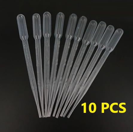 10 x 3 ml Dioale Laboratorio Graduato in Plastica, Essiccatore Liquido, 3 Millilitri, Essiccatore Laboratorio Sheherd, Chimica, Biologia, Liquido, Olio, Profumo, Coltura 3