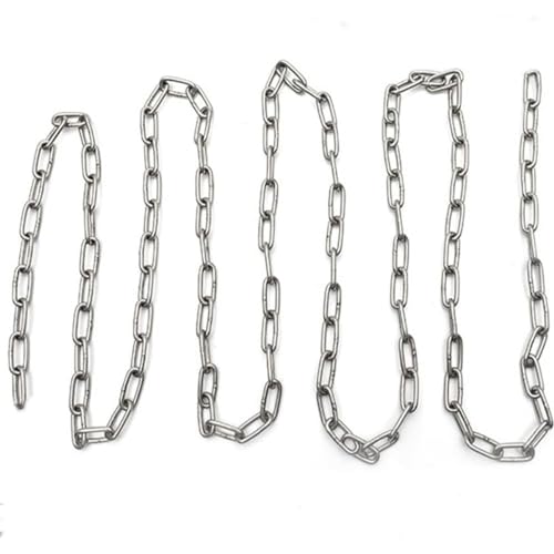 Catena in acciaio inossidabile, maglie saldate per recinzioni sospese ad alta resistenza, ideale per catena per cani, catena per altalena, catena per asciugare la biancheria, diametro 1,2 mm