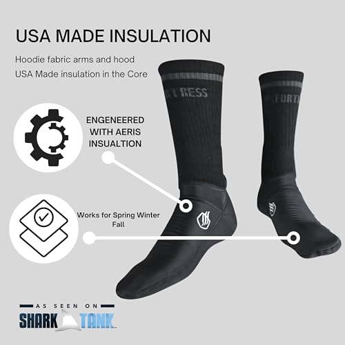 Fortress SockPro 2.0 Insulated Performance Socks, 1 Pair – Moisture-Wicking, 4-Way Stretch, USA MADE Aeris 2504