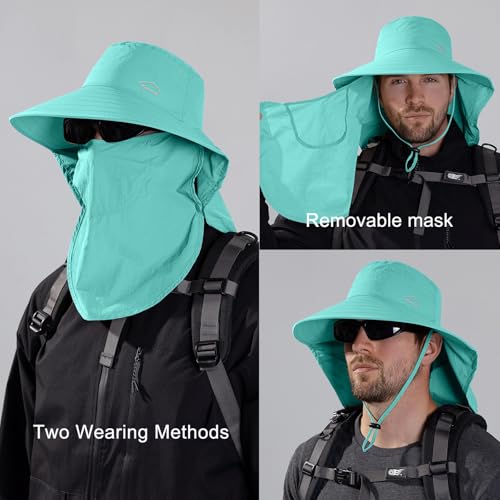 Image of Sun Hat for Men Women with Neck Flap,UPF 50+ UV Protection Fishing Hat