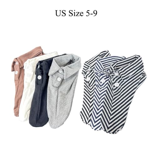 Women's COtton Collar Button Socks - Cute Short Crew, Long Collar Girly Style, Spring Summer Daily Wear2