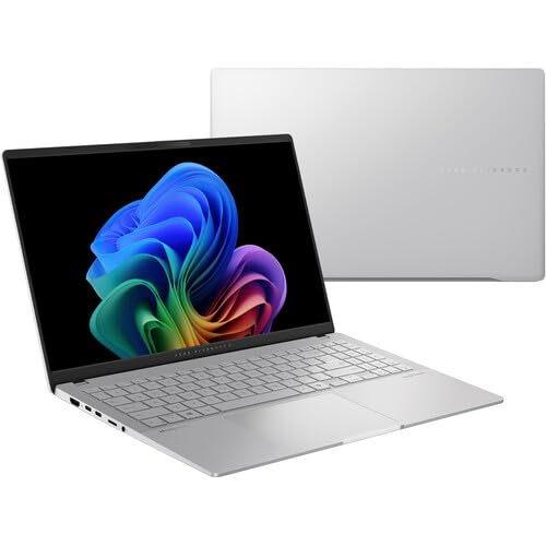Image of ASUS Vivobook S 15 Laptop; Copilot+ PC, 15.6 inch 3K 120Hz OLED Display, Qualcomm Snapdragon X Elite X1E-78-100 12-Core Processor, 32GB RAM, 2TB SSD, Windows 11 Home, Cool Silver