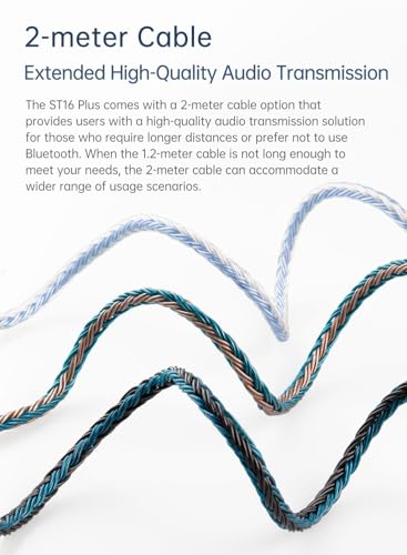 Cable AUX Jack 3.5mm 2 m Keephifi Braided SilverBlue miniatura 3