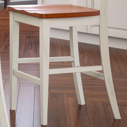 Homestyles Monarch Butaco de Madera Pintado Blanco Antiguo miniatura 4