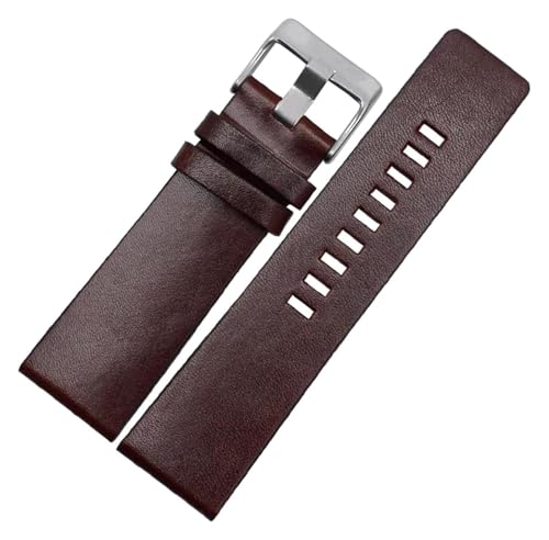 Bracelet de montre 28 mm pour grand cadran, accessoire chic brun et noir