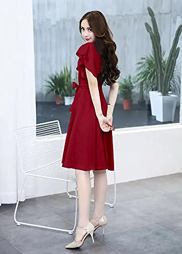 Image of GG Fashion Women's Fit and Double Flare Knee Length Dress