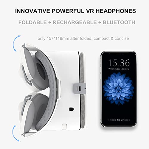 Vr Headset, Virtual Reality Headset W/ Controller & Headphones For Kid Adult Play 3D Game Movie, Universal Vr Set Glasses Goggle Bundle For Pc Android Phone For Iphone 13 12 11 Pro X S R Max Samsung #TOP4