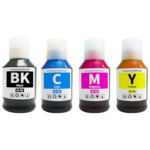 Cartouches d'encre GI-56 recharge propre sans fuite pour Canon Maxify GX6050 GX4050