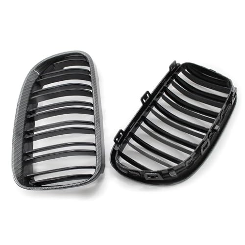 Calandres avant pour BMW E92 E93 aspect carbone double ligne 2010-2012 - 4