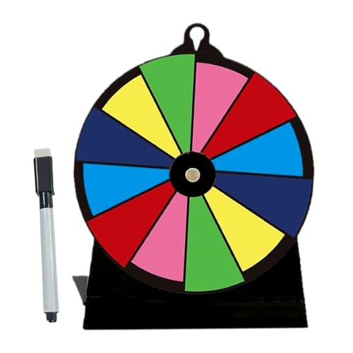 Baoqifong Ruleta Giratoria para Premios - Juego De Ruleta Giratoria Colorida con Soporte - Plataforma Multiusos para Fiestas Supermercados Ferias Eventos