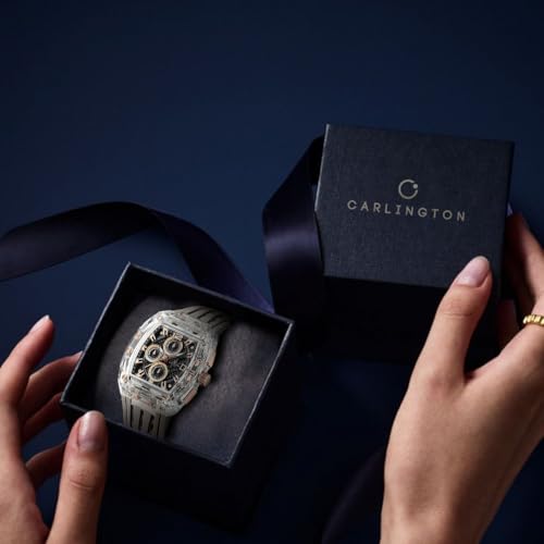 Image of Carlington Nitro Analog Chronograph Men's Polyurethane Strap Wrist Watch | Quartz Movement | Water & Shock Resistant Watch for Men | Casual & Formal Wear - CT 7105