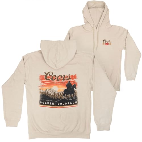 Coors Sunset in Golden Colorado Print Sand Pull-Over Hoodie