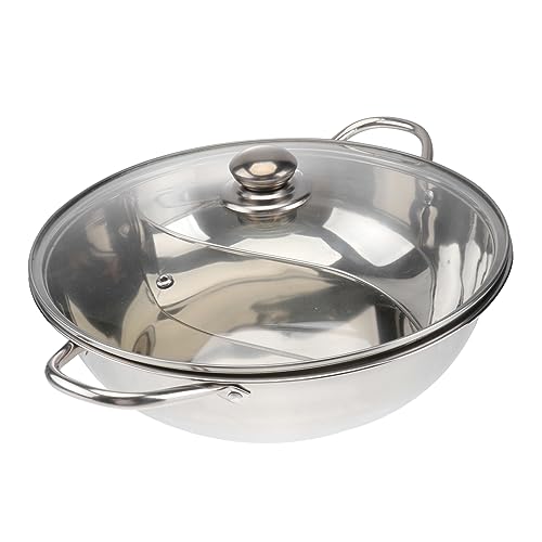 BEBEMOKO Stainless Steel Induction Hot Pot with Divider
