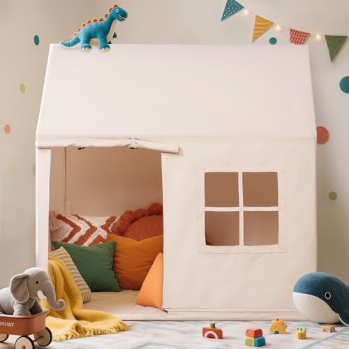 Wilwolfer Tienda Infantil para Interior: Tienda de Juegos para niños pequeños - Tienda Tipi para Interior, casita de Juegos para niñas y niños, Regalo de cumpleaños, Juguetes para Sala de Juegos.
