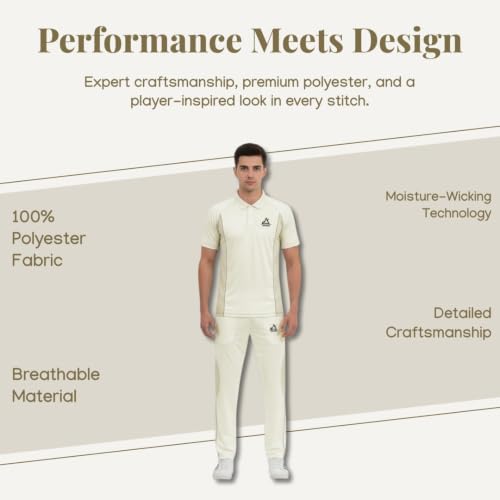 Image of AKIBA Premium Cricket Polo t-Shirt /Jersey with Trouser for Men /Women