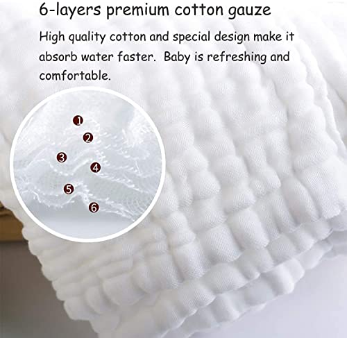 Image of Muslin Baby Washcloths Burp Cloths Swaddle Blanket Gift Set 12 Pack Newborn Essentials Must Haves for Baby Face Body Comfy and Soft for Newborn Infants Kids Girls and Boys