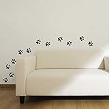 Vinyl Sticker Cat Paw Print Wall Decals for Home Decor, Pet Shop, School Classroom, Office, Animal Lovers