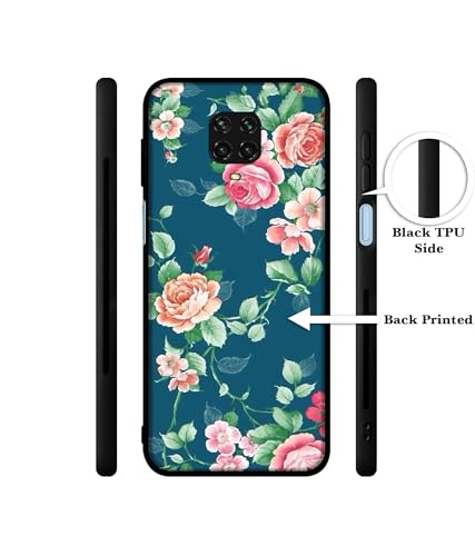 Image of Vintage Floral Design Premium 2D Printed Metal Back Case Cover for Mi Redmi Note 9 Pro /Note 9 Pro Max /Poco M2 Pro